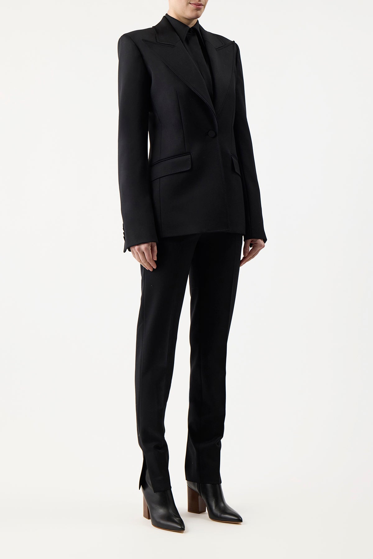 Leiva Blazer in Black Sportswear Wool
