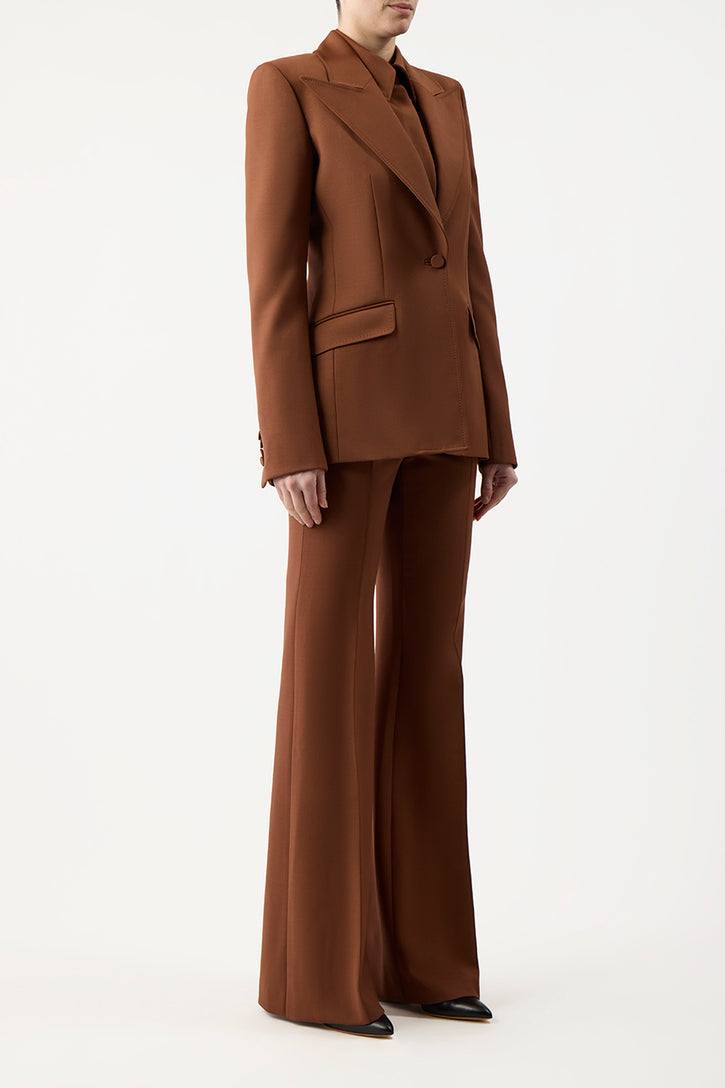 Leiva Blazer in Cognac Sportswear Wool