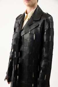 Nesbitt Coat in Black Leather