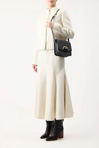 Bethania Crossbody Box Bag in Black Leather