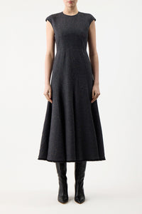 Crowther Dress in Slate Multi Cashmere Virgin Wool