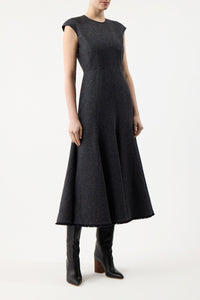 Crowther Dress in Slate Multi Cashmere Virgin Wool