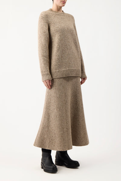 Eden Knit Maxi Skirt in Oatmeal Multi Cashmere – Gabriela Hearst