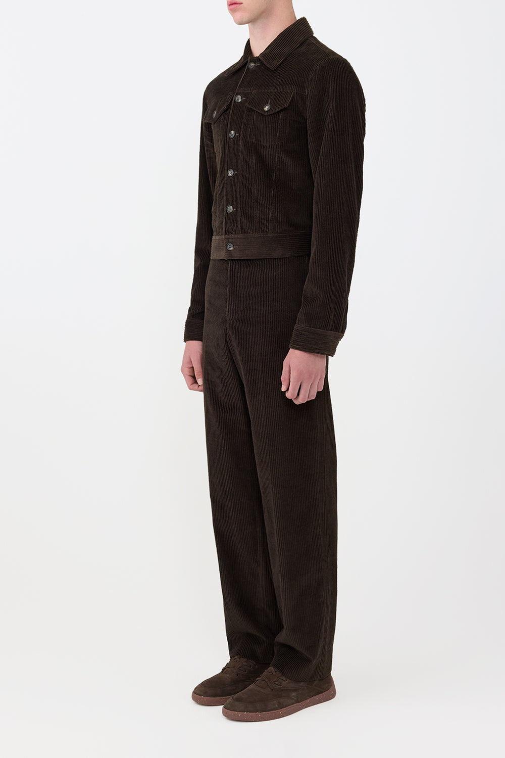 Harold Trouser in Chocolate Fine Cashmere Corduroy