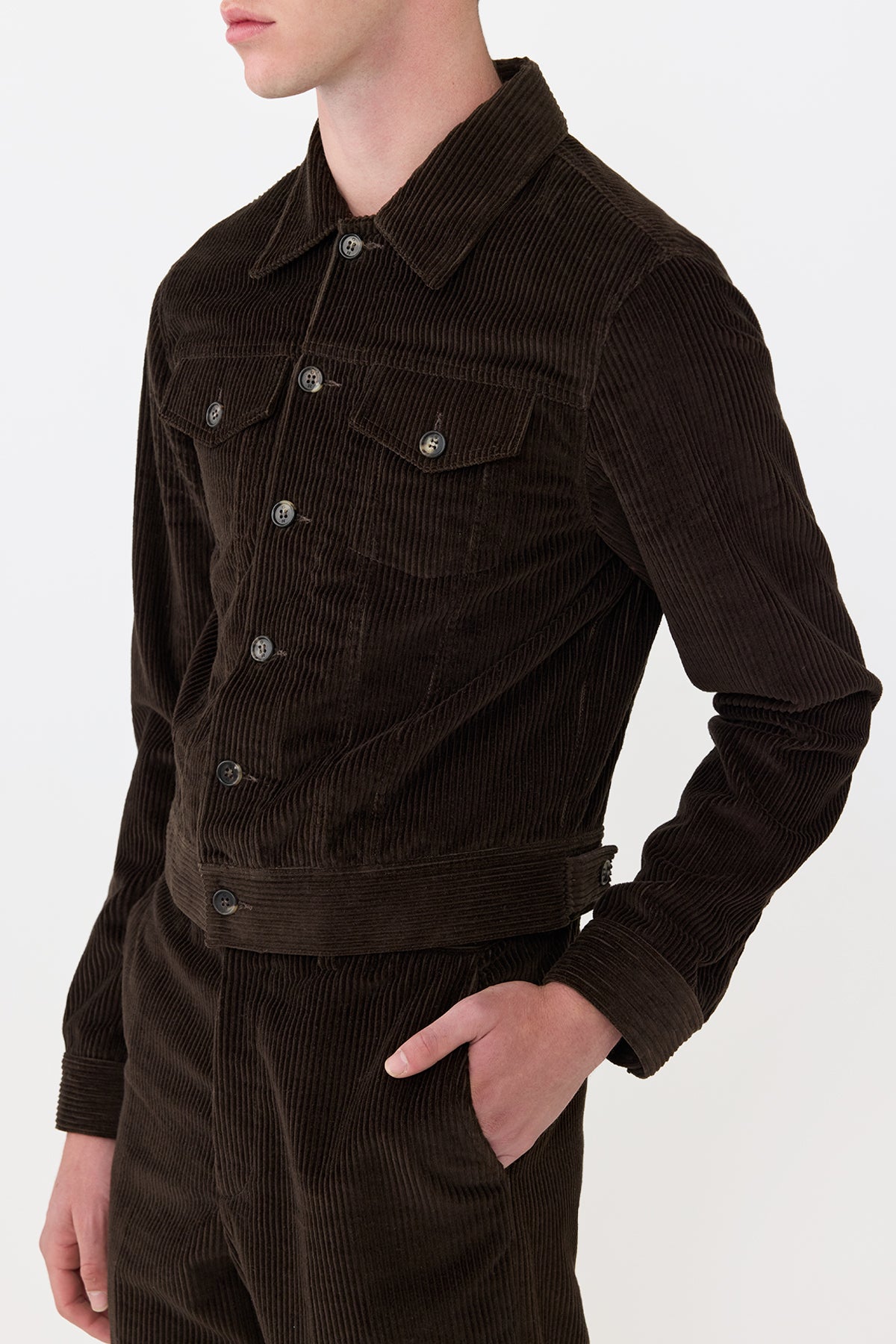 Barry Trucker in Chocolate Fine Cashmere Corduroy