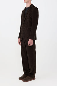 Irving Jacket in Chocolate Cashmere Corduroy