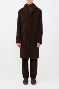 Teddy Carcoat in Chocolate Shearling