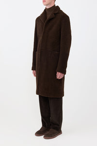 Teddy Carcoat in Chocolate Shearling
