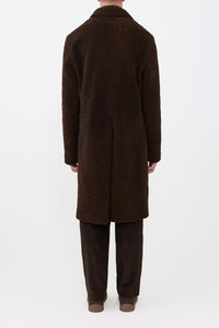 Teddy Carcoat in Chocolate Shearling