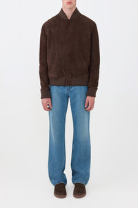 Greg Bomber in Chocolate Suede