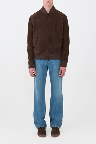 Greg Bomber in Chocolate Suede
