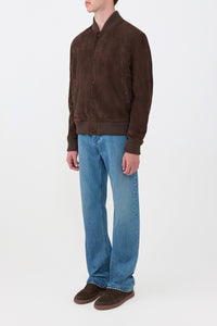 Greg Bomber in Chocolate Suede
