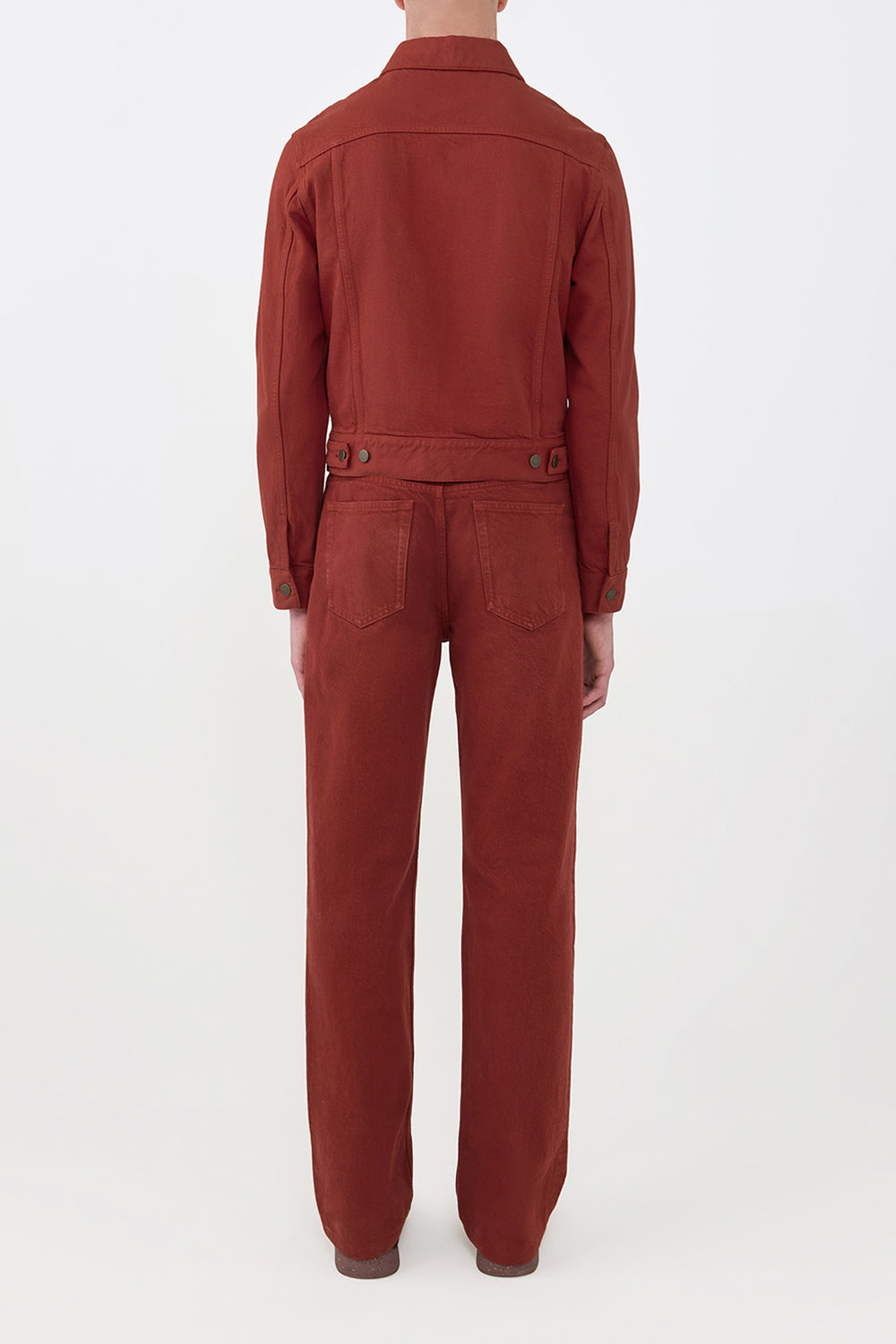 バーントシエナリサイクルコットンデニムのバリートラッカー