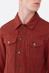 バーントシエナリサイクルコットンデニムのバリートラッカー