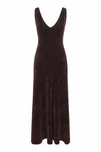 Lady Hall Knit Dress in Chocolate Cashmere Silk