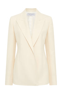 Mairi Blazer in Ivory Alpaca Wool