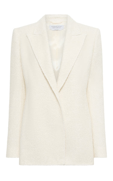 【VIP価格】GABRIELA HEARST Mairi Blazer Mairi Blazer in Ivory Silk Boucle – Gabriela Hearst