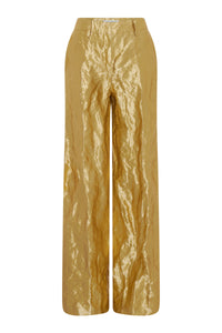 Merat Pant in Champagne Silk Metal