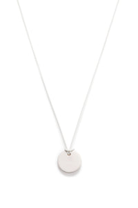 Disk Necklace in Ivory Ceramic