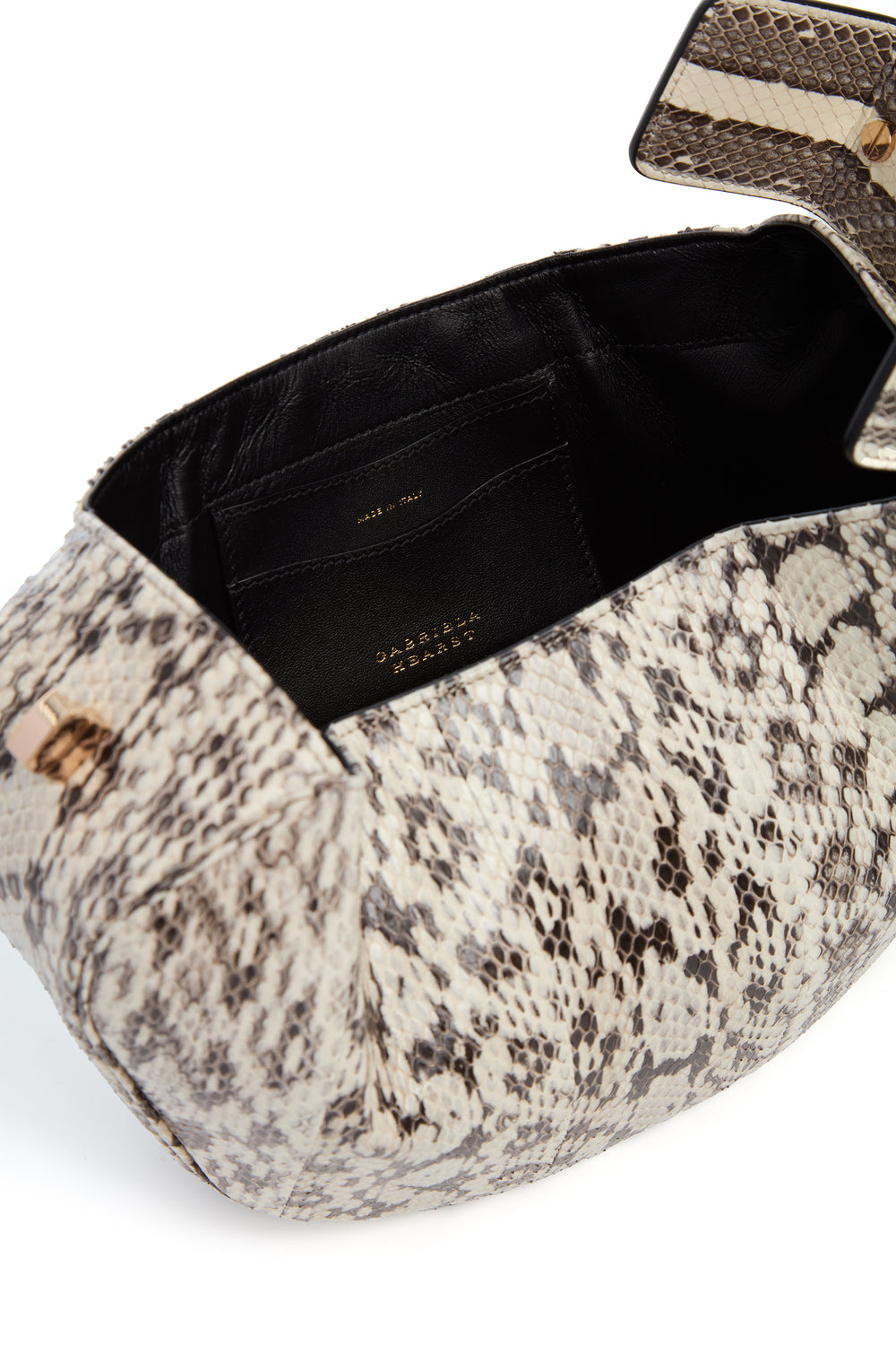 Nina Bag in Black & White Snakeskin
