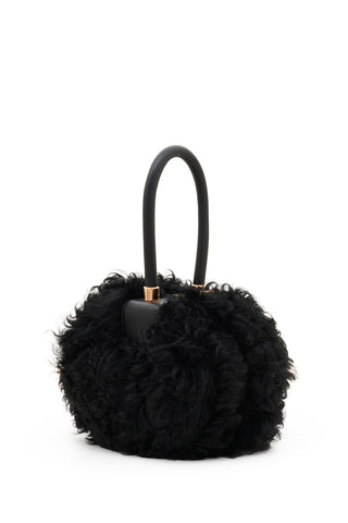 Nina Bag in Black Shearling