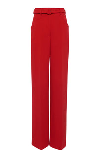 Norman Pant in Scarlet Red Virgin Wool