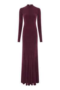 Oreads Knit Dress in Plum Silk