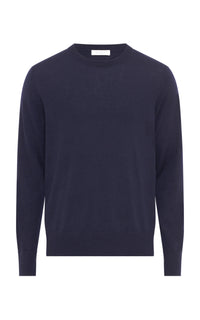 Palco Knit Sweater in Electric Navy Merino Wool