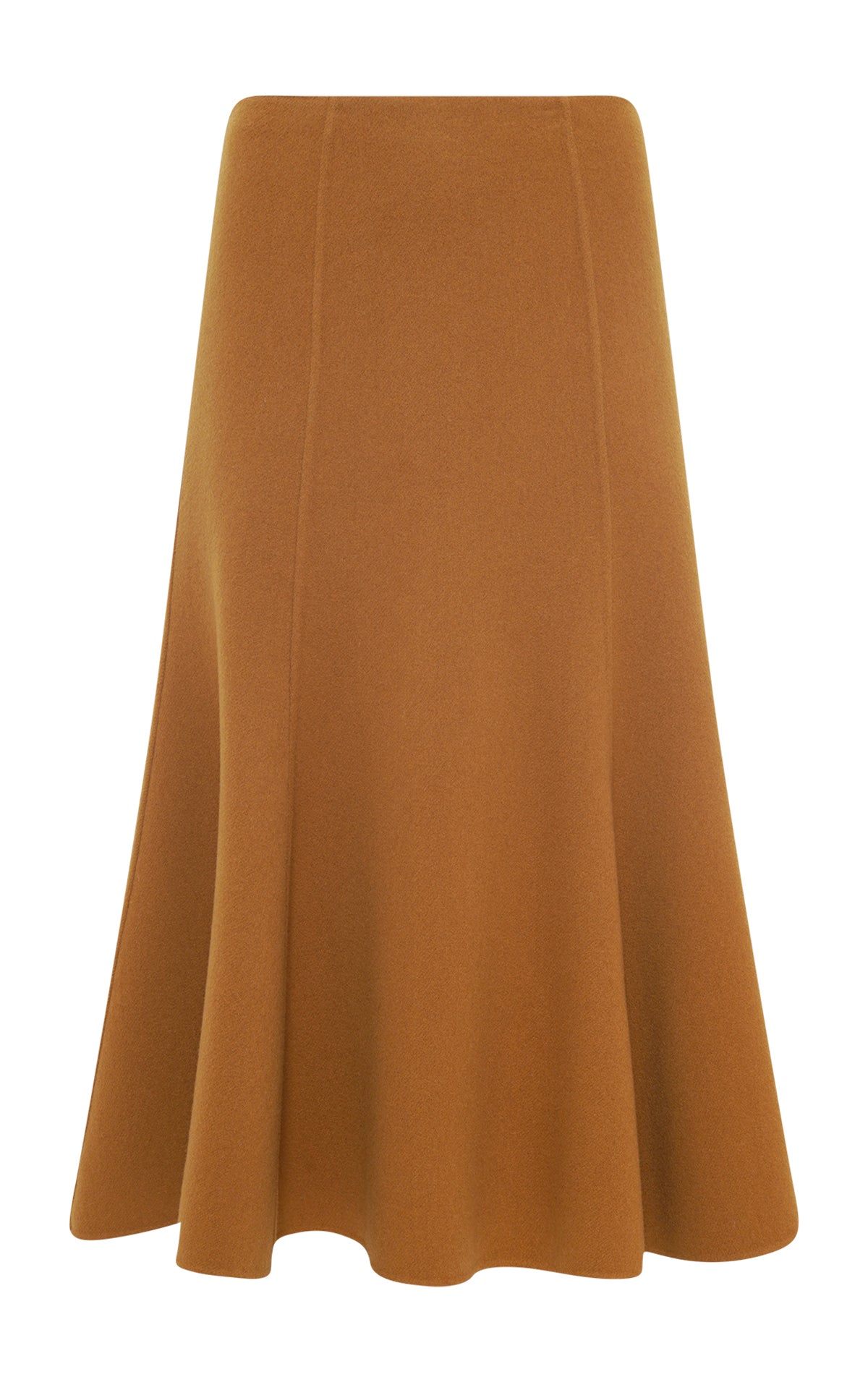 Patterson Midi Skirt in Yellow Ochre Double-Face Recycled Cashmere