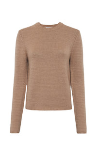 Titus Knit Sweater in Camel Cashmere