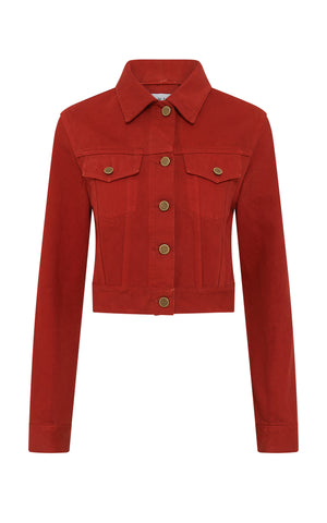 Bronte Jacket in Antelope Orange Recycled Cotton Denim