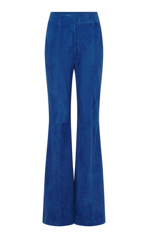 Rhein Flare Pant in Cobalt Suede