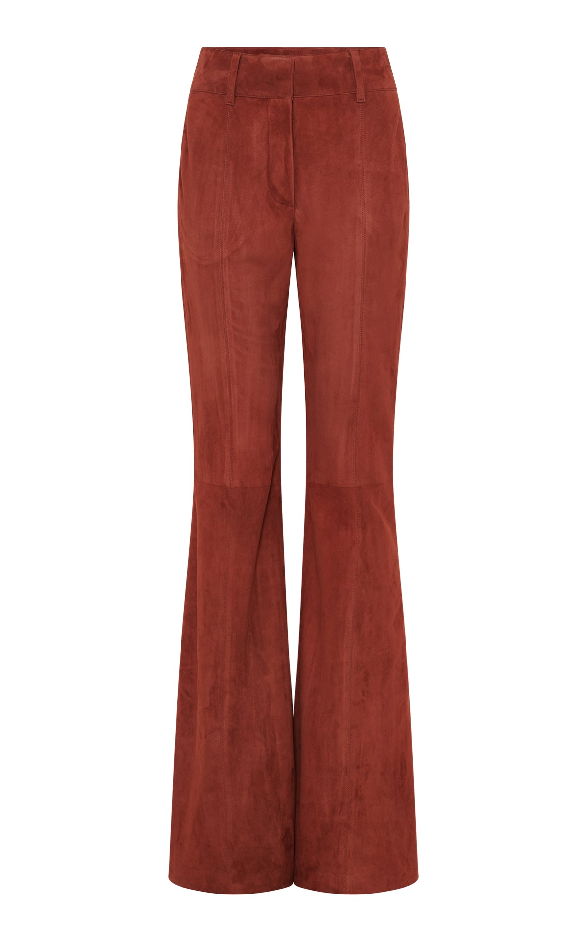 Rhein Flare Pant in Burnt Sienna Suede
