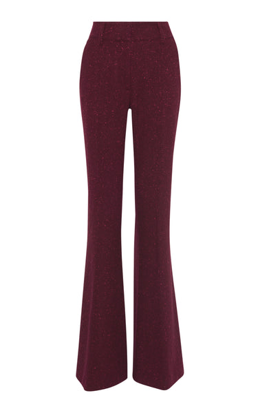 Rhein Flare Pant in Bordeaux Speckled Cashmere | Gabriela Hearst