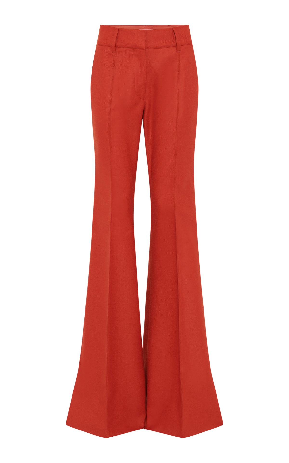 Rhein Flare Pant in Antelope Orange Wool Cashmere Flannel