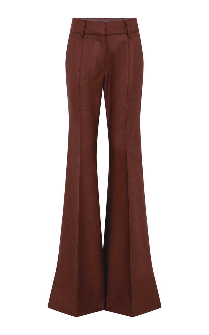 Rhein Flare Pant in Burnt Sienna Wool Cashmere Flannel