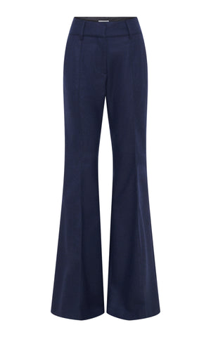 Rhein Flare Pant in Navy Wool Cashmere Flannel