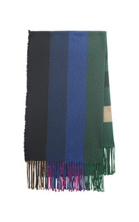 Halo Plaid Scarf in Multi Virgin Wool Cashmere