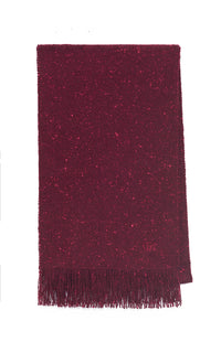 Illumina Fringe Scarf in Bordeaux Speckled Cashmere