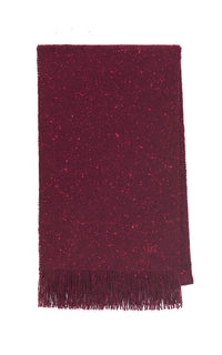 Illumina Fringe Scarf in Bordeaux Speckled Cashmere