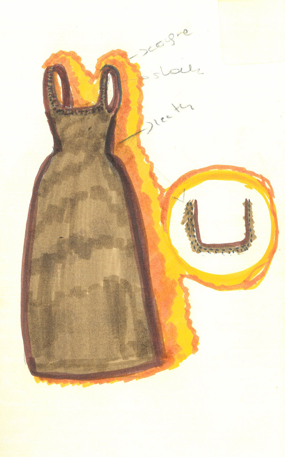 Adaline Midi Dress in Cognac Soft Wool