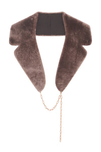 Demeter Coat Collar in Mocha Shearling