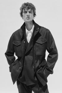 Angelo Blazer in Black Linen