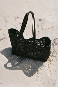 Tote in Black Suede