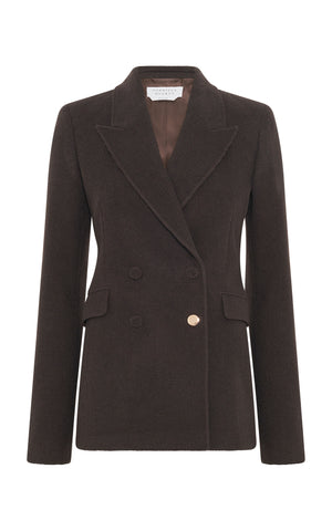 Stephanie Blazer in Chocolate Fine Cashmere Corduroy