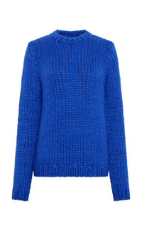 Poros Knit Sweater in Cobalt Cashmere