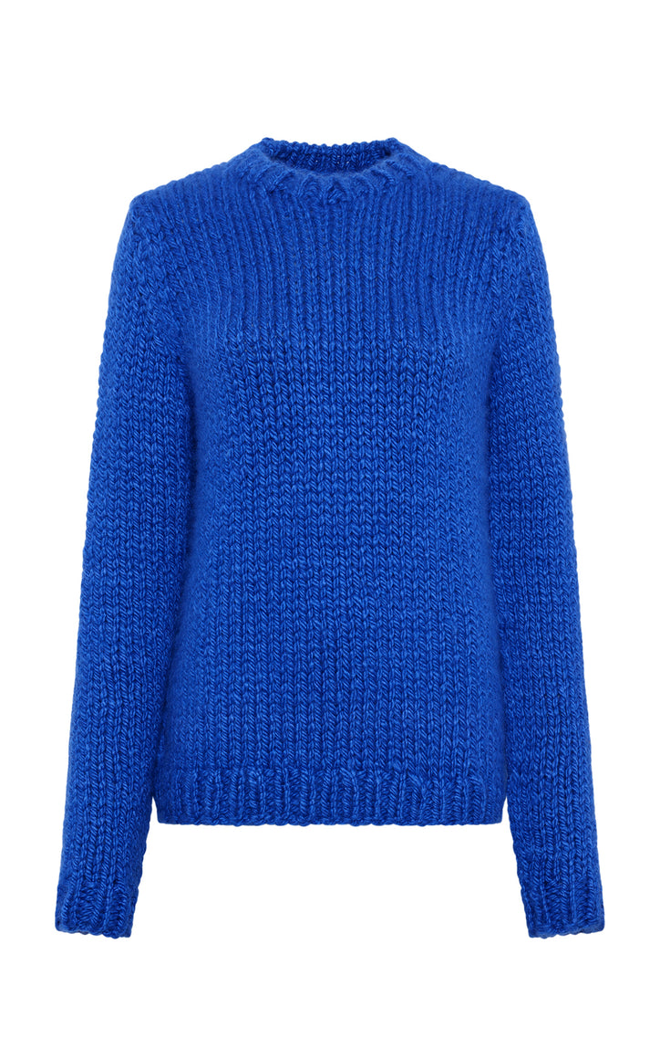 Poros Knit Sweater in Cobalt Cashmere