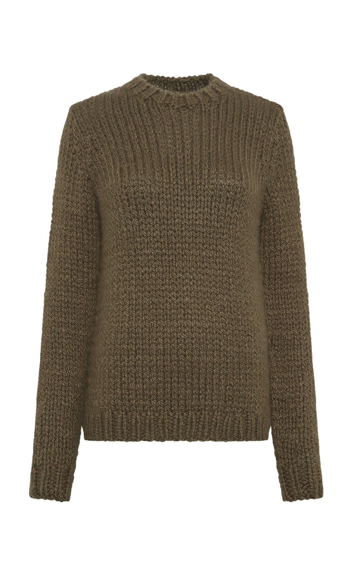 Poros Knit Sweater in Olive Cashmere