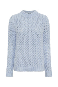 Veralune Knit Sweater in Light Blue Welfat Cashmere