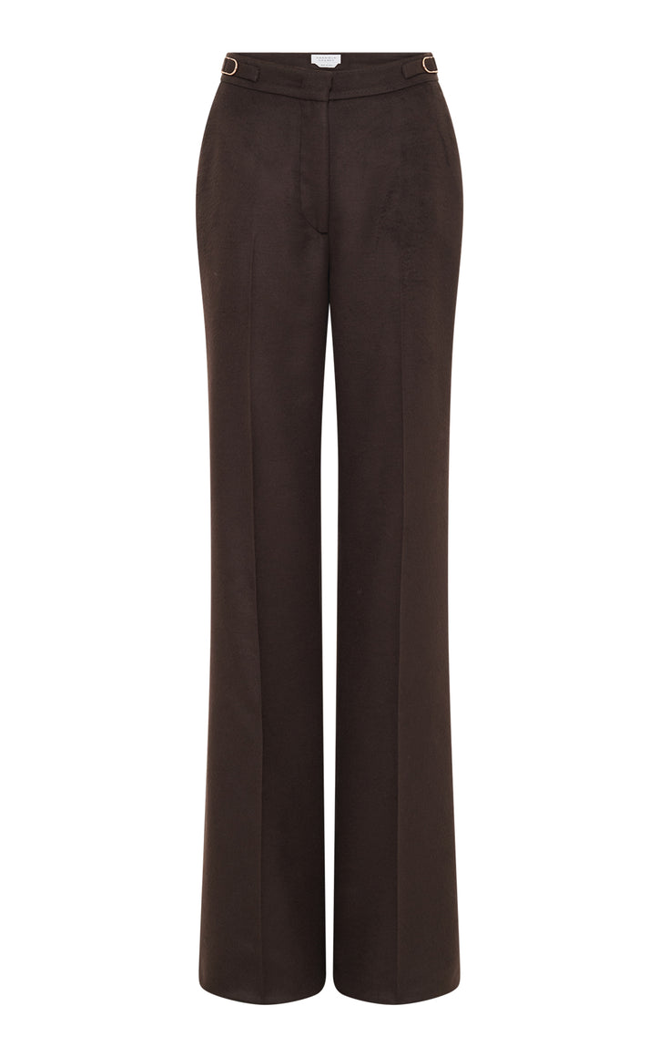 Vesta Pant in Chocolate Winter Silk